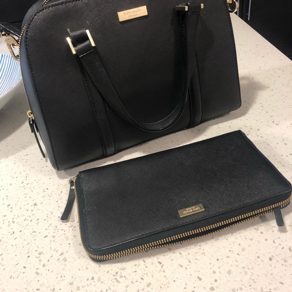 Kate Spade Black Purse and marching Wallet
